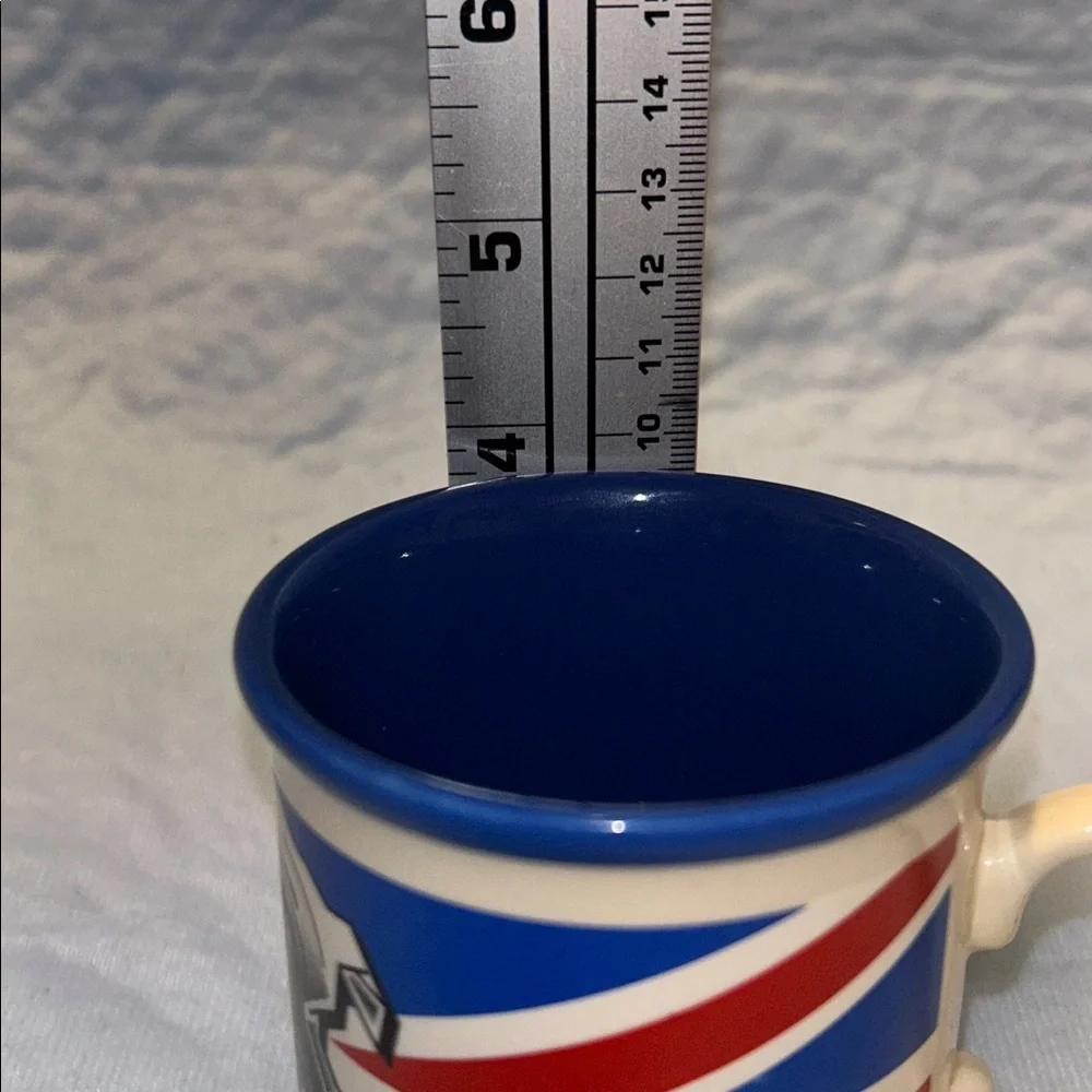 Ceramic London Unmarked Red White Blue Taxi Coffee Cup